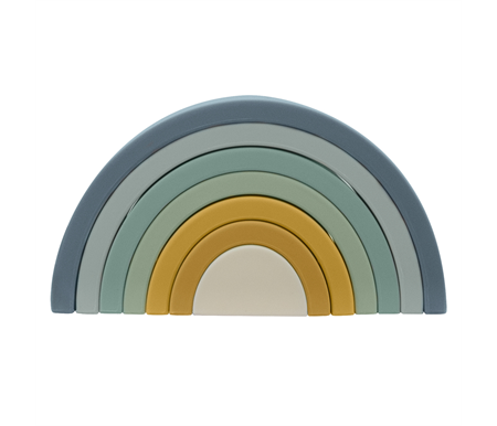 Living Textiles Playground Silicone Rainbow Puzzle - Steel Blue
