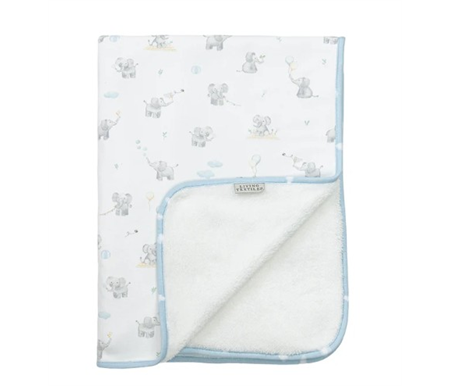 Living Textiles Sherpa Pram Blanket - Elephant Playtime