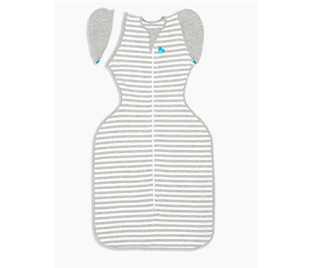 Love To Dream Swaddle Up Transition Bag Original 1.0 Tog Large 8.5-11 kg - Grey & White Stripe