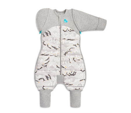 Love To Dream Swaddle Up Transition Suit Extra Warm 3.5 Tog Large 8.5-11kg - Grey Penguin Parade