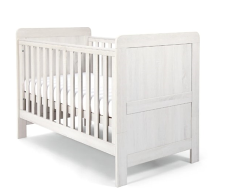 Mamas & Papas Atlas Cot Bed - White BONUS Kangaroo Bedding (Australian Made) Mattress 1400 x 700