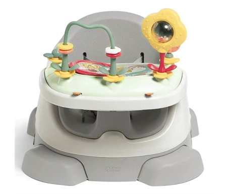 Mamas & Papas Bug 3-in-1 Floor & Booster Seat with Activity Tray - Pebble Grey