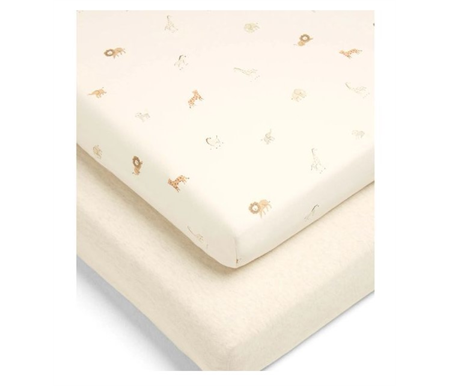 Mamas & Papas Cot Fitted Sheet Set 2 pk - Born to be Wild
