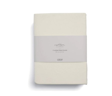 Mamas & Papas Cot Fitted Sheets 2pack - Duckling Cream