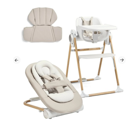 Mamas & Papas Eno Highchair, Bouncer And Cushion Bundle