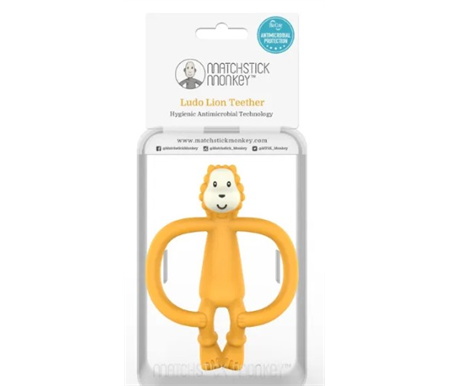 Matchstick Monkey Animal Teether - Lion Anti Microbial