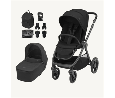 Maxi Cosi Oxford Stroller and Sense Bassinet - Twillic Black