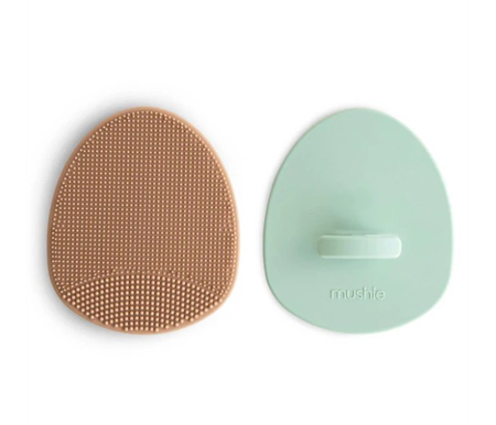 Mushie - Cradle Cap Brush - Natural/Cambridge Blue