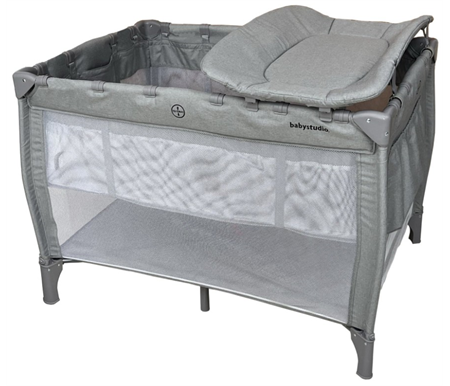 Roger Armstrong Baby Studio 3 in 1 Portacot With Bassinet And Changer -  Grey