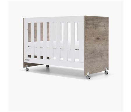 Seena Eden Compact Cot and Innerspring Mattress Package - White and Ash
