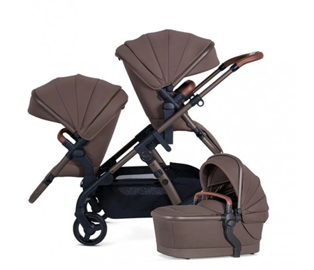 Silver Cross Wave 3 ( Including Bass & Second Tandem Seat) Caramel BONUS Free Buffet or Gourmet Highchair
