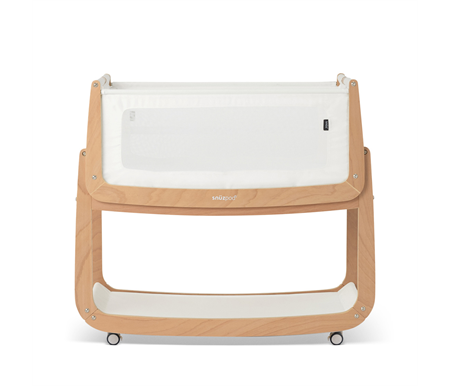 SnuzPod5 Co-Sleeping Rocking Bassinet - Natural - FREE Mattress Protector 3pce Bedding Set Rose Spots OR Cloud