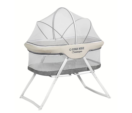 Star Kidz Compagno Baby Portable Bassinet - Grey -Display Only