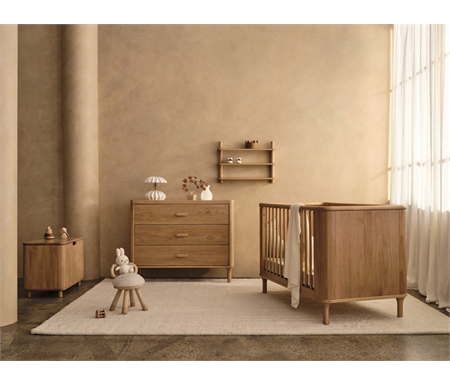 Tasman Eco Willow Package - incl Cot - Chest -Rolled Pocket Spring Mattress - Bedside Table & Toy Box FLOOR DISPLAY ONLY