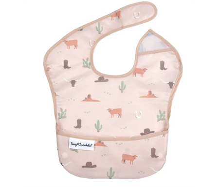 Tiny Twinkle - Mess-Proof Easy Bib - Cowboy