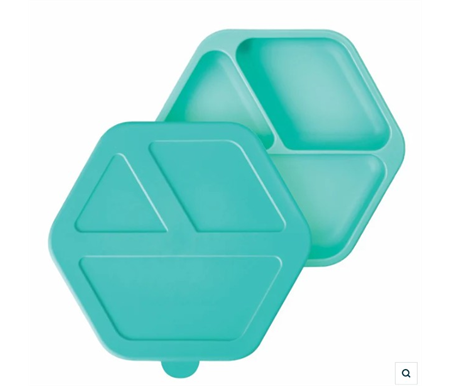 Tiny Twinkle - Silicone Plate and Lid Set - Mint