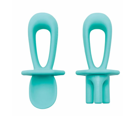Tiny Twinkle - Silicone Training Utensils - Mint