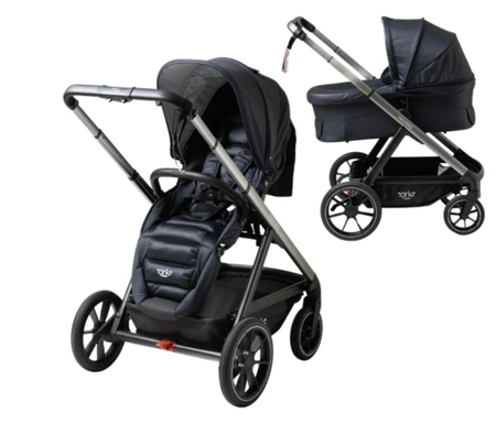 Valco Baby ARK Stroller - Onyx + Ark Bassinet + Caddy + Bottle Holder Value $84.90