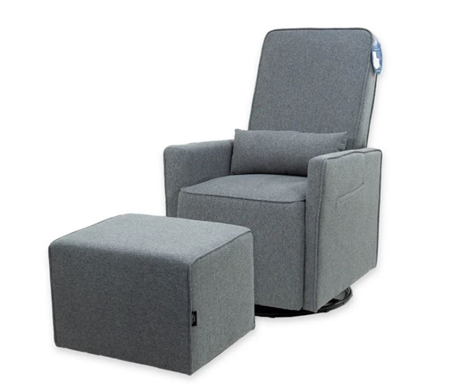 Valco Baby Iris Glider & Harmony Ottoman - Carbon 