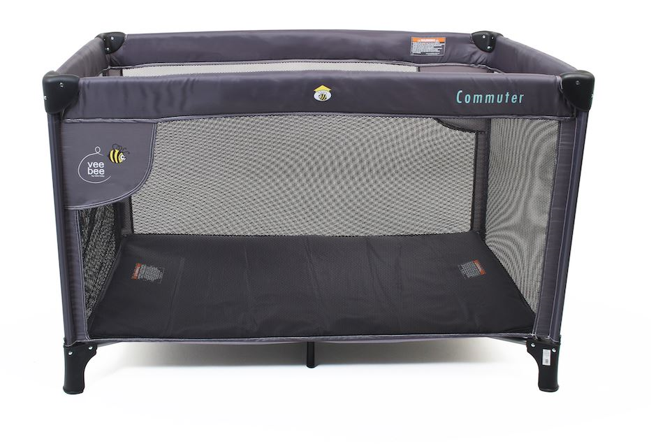 VeeBee Commuter Portacot Charcoal Australia