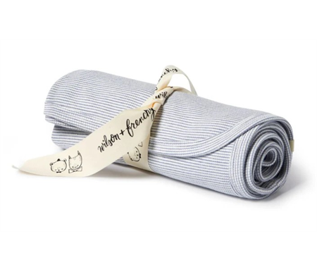 Wilson & Frenchy - Organic Stripe Rib Bunny Rug - Rain Drop - Organic Stripe Rib - One Size