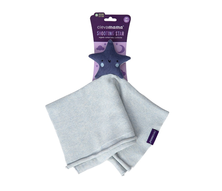 clevamama Shooting Star Comforter Organic Cotton Knit - Blue