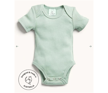 ergoPouch Short Sleeve Bodysuit 0.2tog 0-3M - Sage