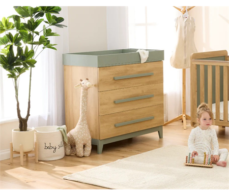 iL Tutto - Hallee Chest Changer - Golden Oak/Sage Weave